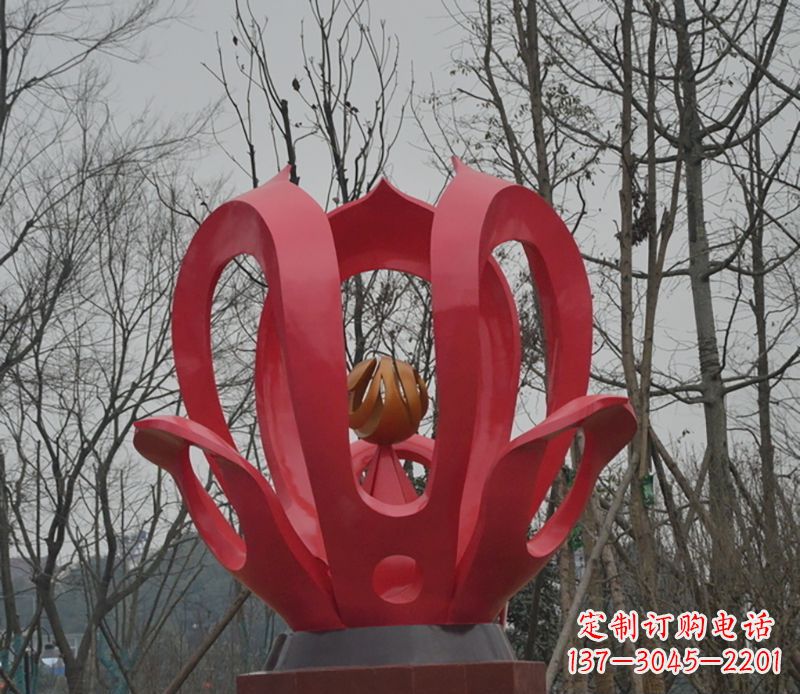 长沙巧夺天工的紫荆花雕塑