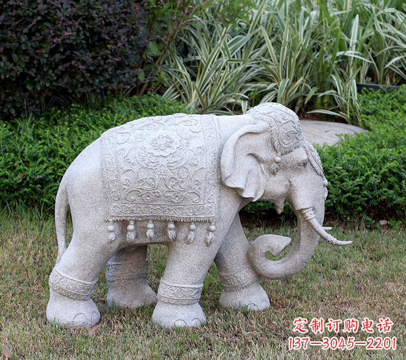 长沙吉祥大象石雕