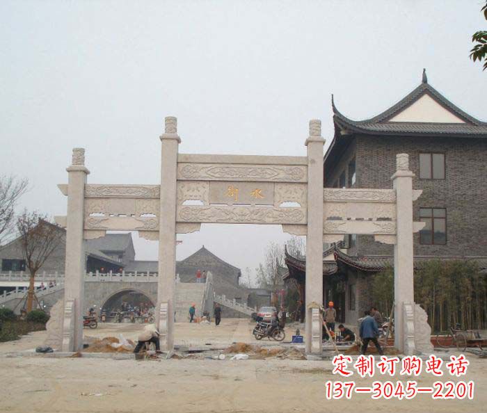 长沙街道三门牌楼石雕 (2)