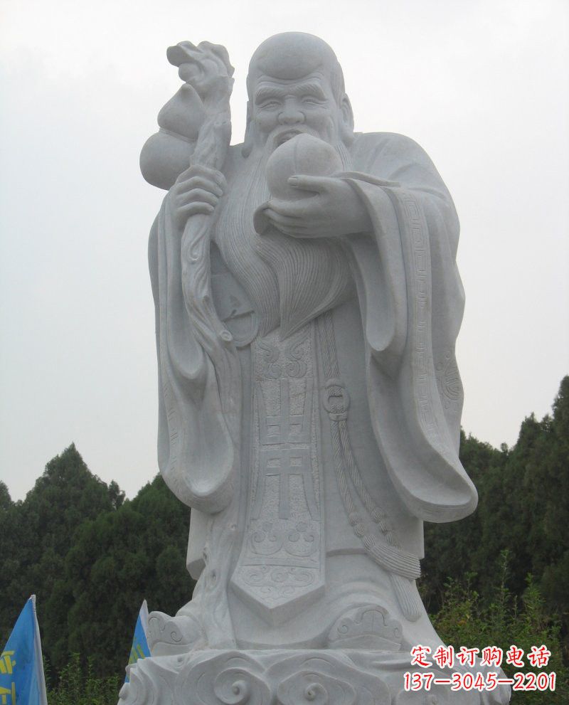 长沙大理石老寿星雕塑,重现传统文化的美好