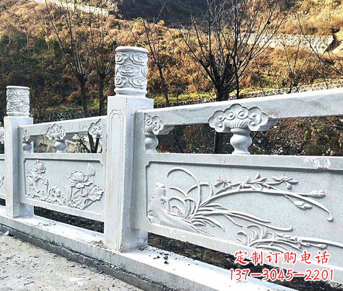 长沙景区汉白玉石浮雕栏板 (3)