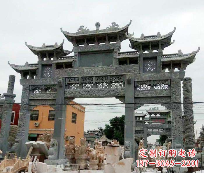长沙石雕牌坊,精致雕塑让你完美点缀
