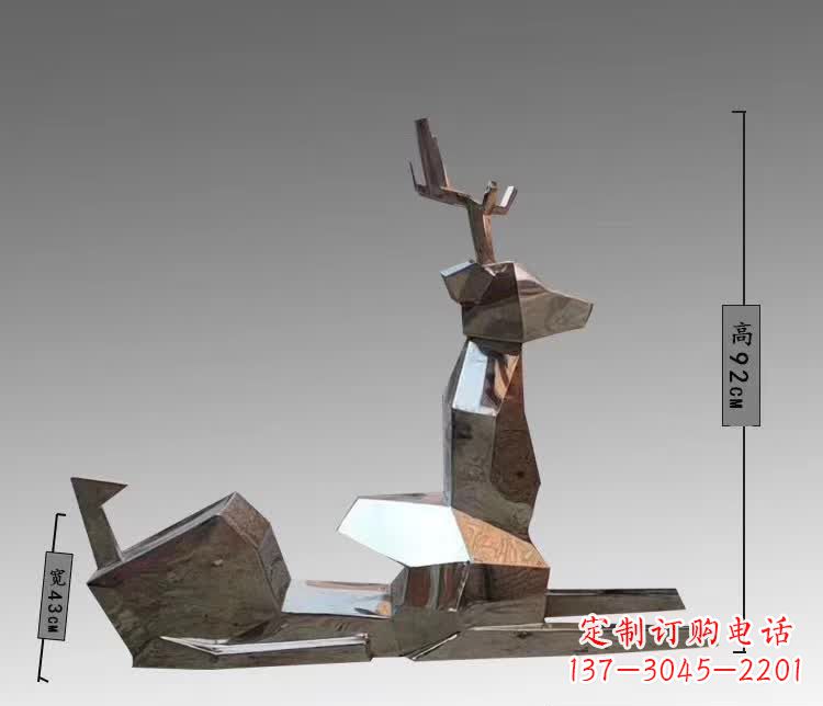 长沙中领雕塑为您带来一款全新的不锈钢梅花鹿雕…