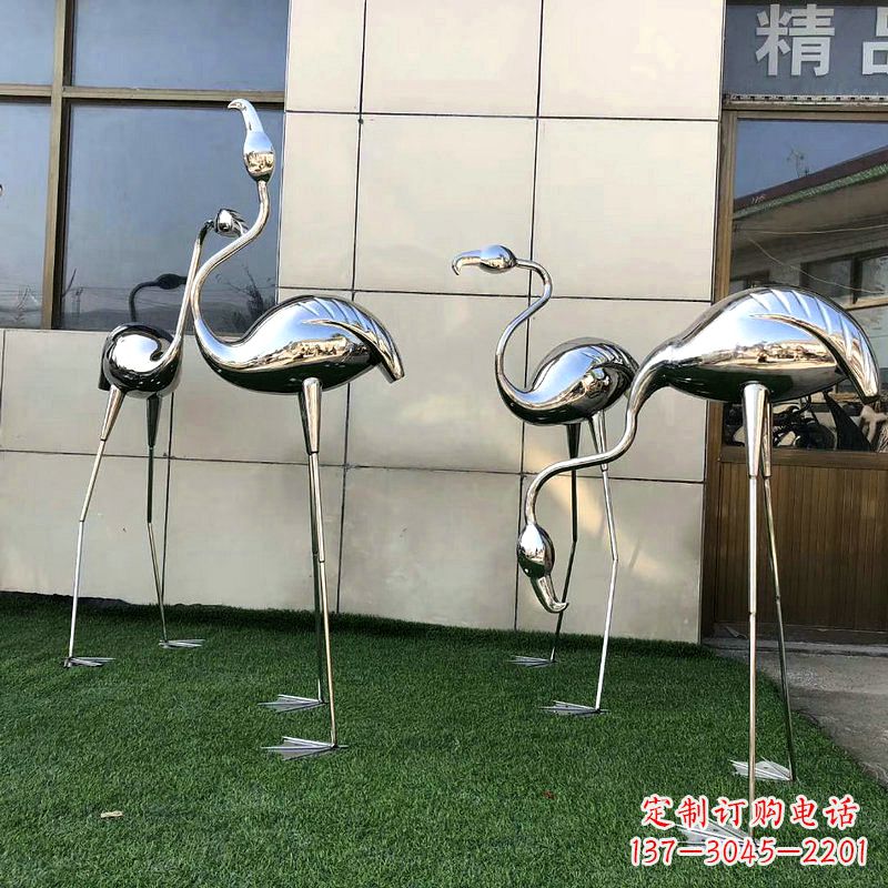 长沙镜面火烈鸟不锈钢雕塑