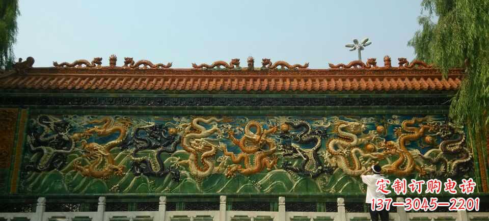 长沙九龙壁景观石雕——造型精致，极致雕刻