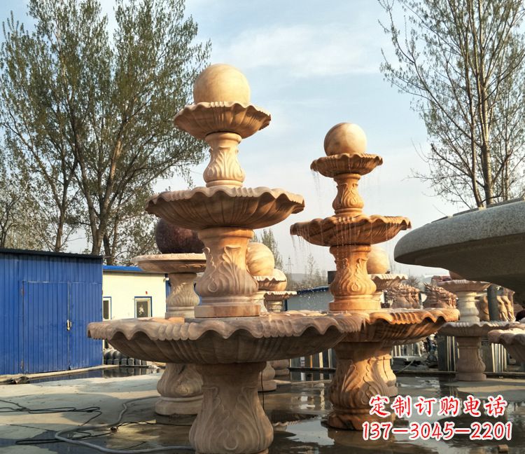 长沙九龙戏珠石雕喷泉