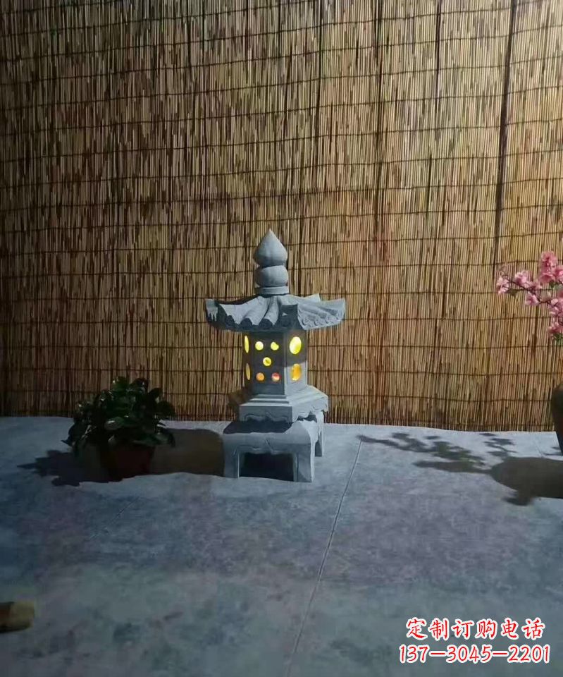 长沙专业设计、制作酒店石灯雕塑