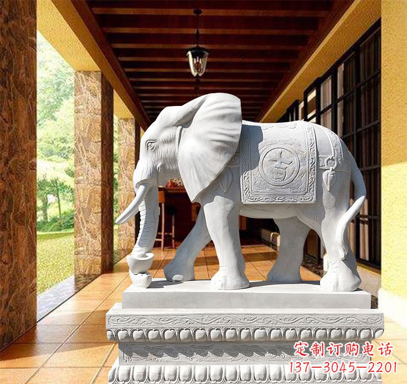 长沙领雕塑:打造经典石雕大象