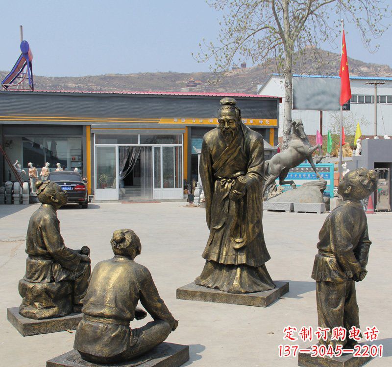 长沙经典孔子雕塑，悠久文化传承