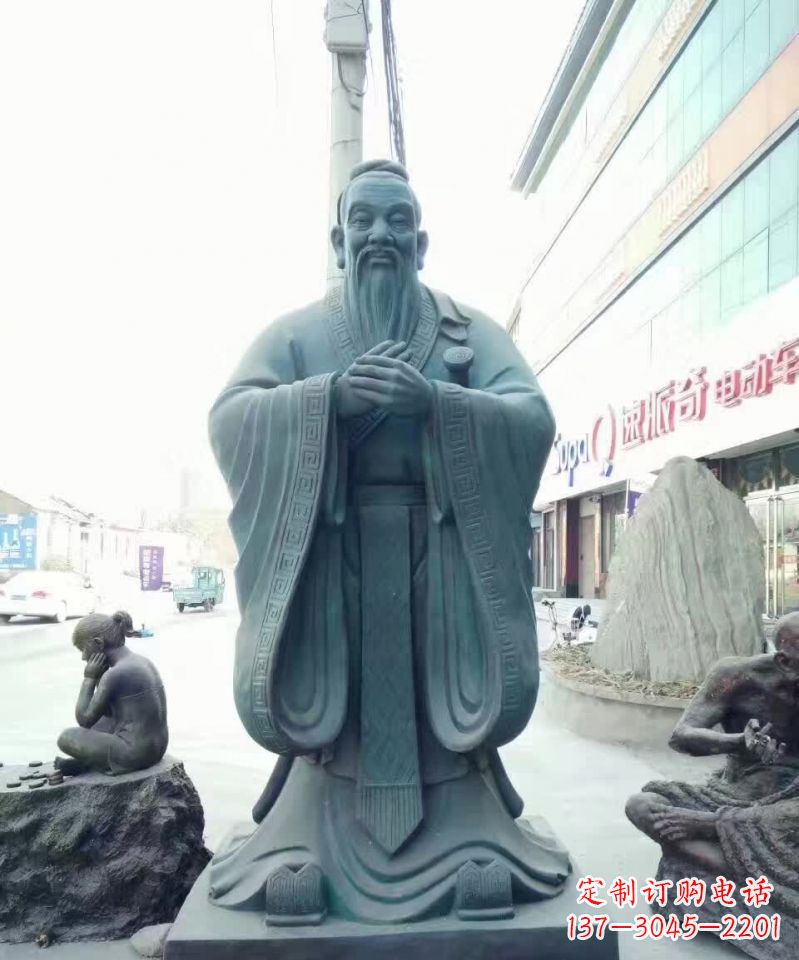 长沙拥有传统文化气息的精美孔子雕像