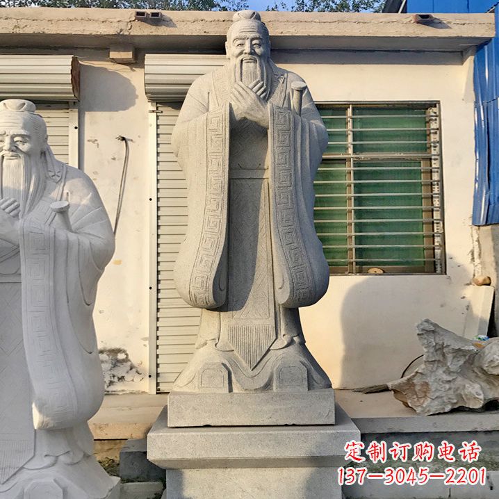 长沙用砂岩浮雕铸造大师级精美孔子雕塑