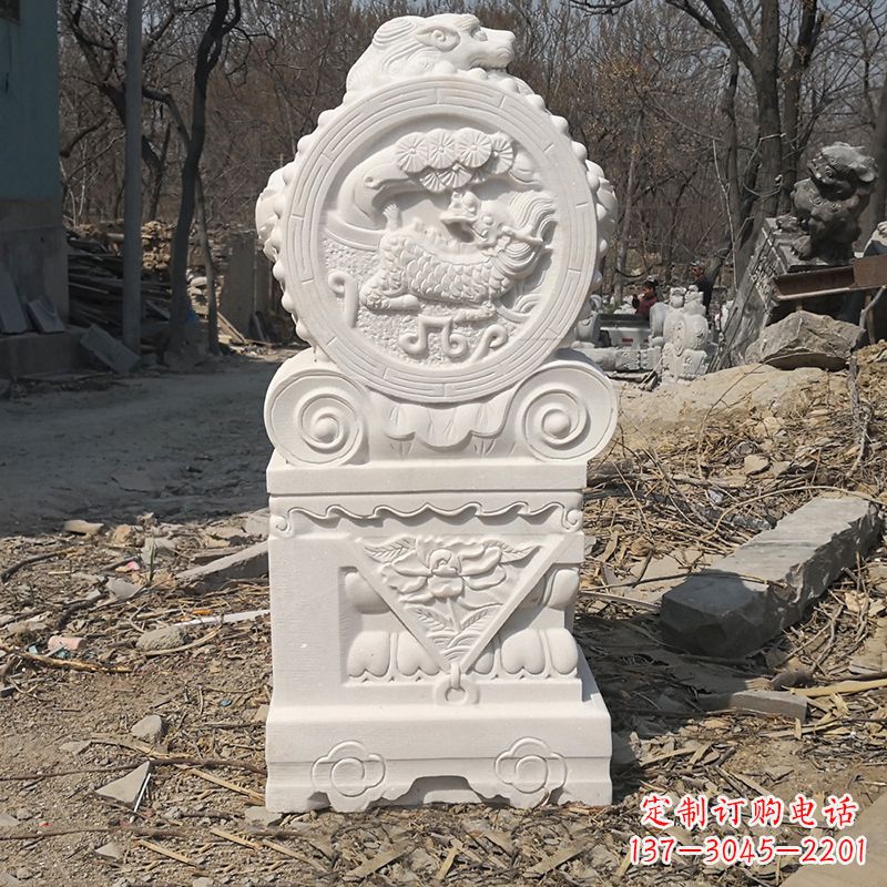 长沙老石狮子门墩雕塑，打造与众不同的定制雕塑
