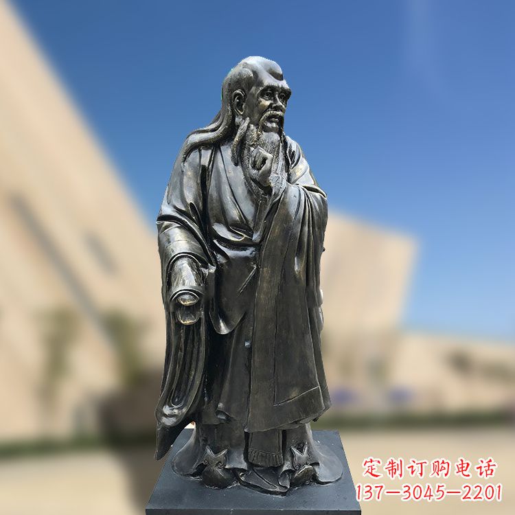 长沙精美老子雕像,体现哲学思考之美