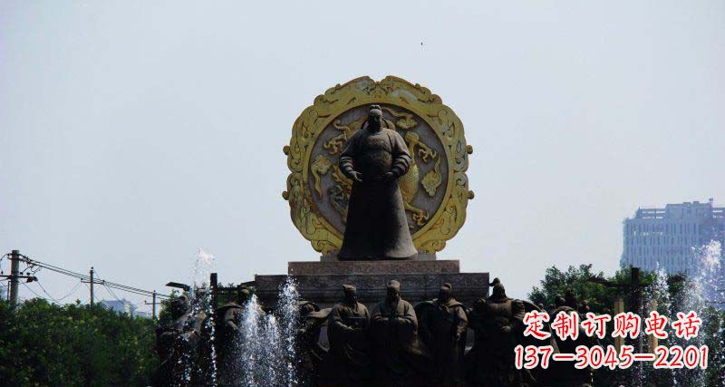 长沙李世民古代名人铜雕