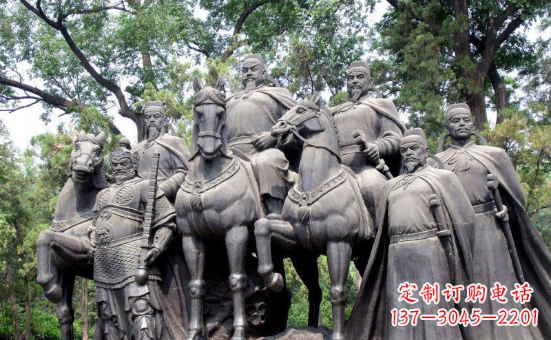 长沙李世民领兵名人铜雕，永久流传霸业辉煌
