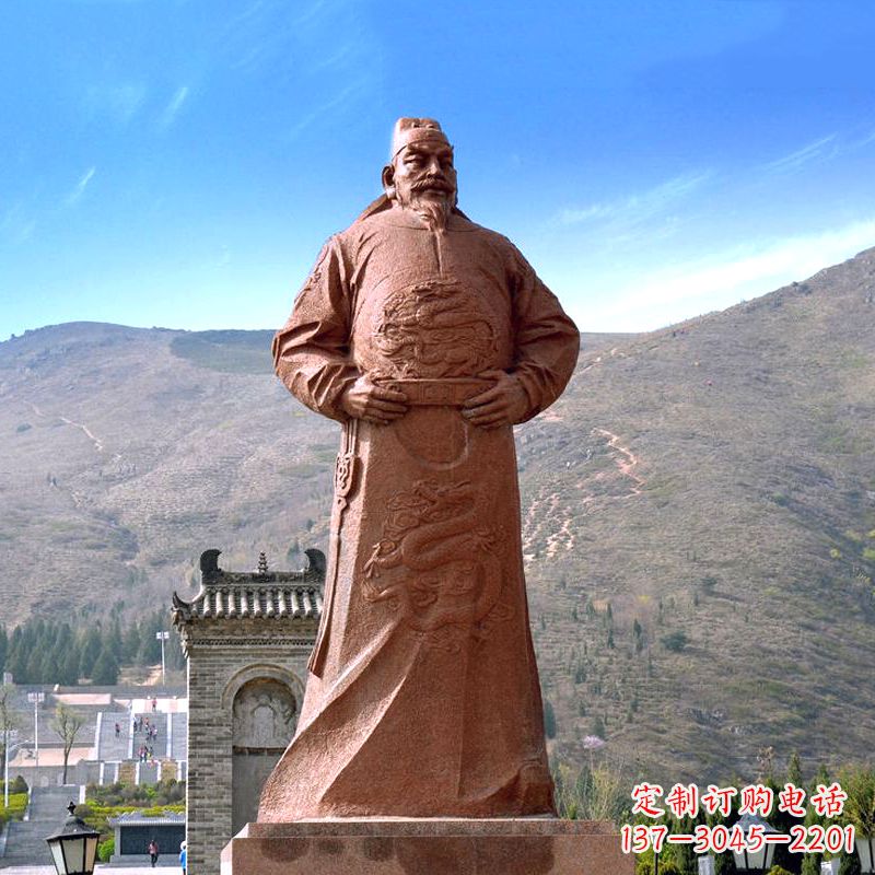 长沙『李世民传神砂岩石雕塑』