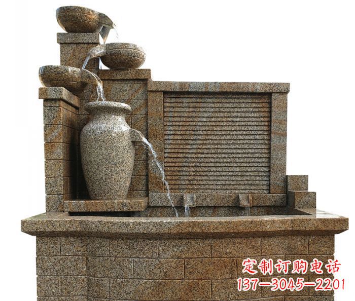长沙中领雕塑专业定制水槽庭院石雕摆件,它们是…