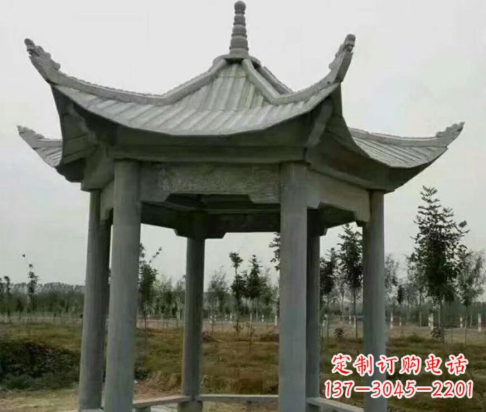长沙六角石雕凉亭 (3)