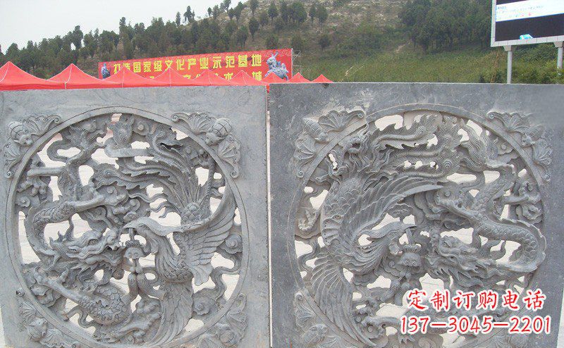 长沙龙凤呈祥公园景观石雕--精美绝伦的龙凤陪伴