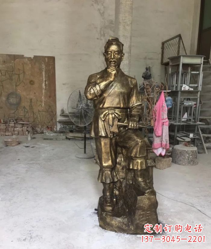 长沙鲁班古代名人铜雕