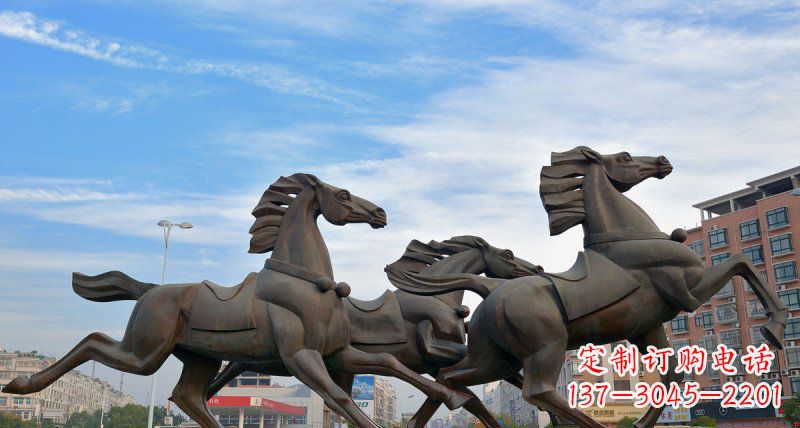 长沙马广场动物铜雕塑,精致细腻魅力无穷