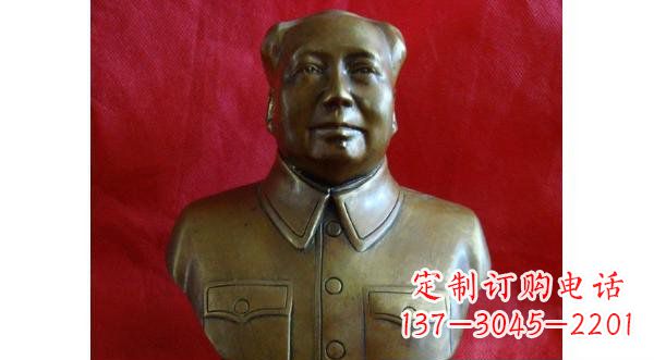 长沙毛主席伟人胸像铜雕，精美纳米工艺制作