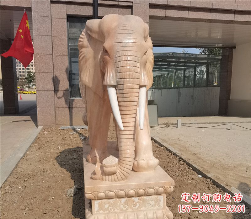 长沙品质卓越,大象石雕门口装点