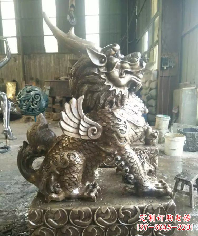长沙精美的麒麟雕塑--专属于你的艺术装饰