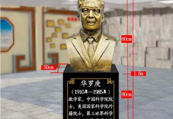 长沙精美的华罗庚玻璃钢仿铜雕塑