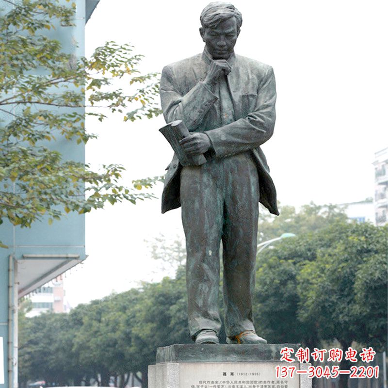 长沙聂耳铜雕塑像