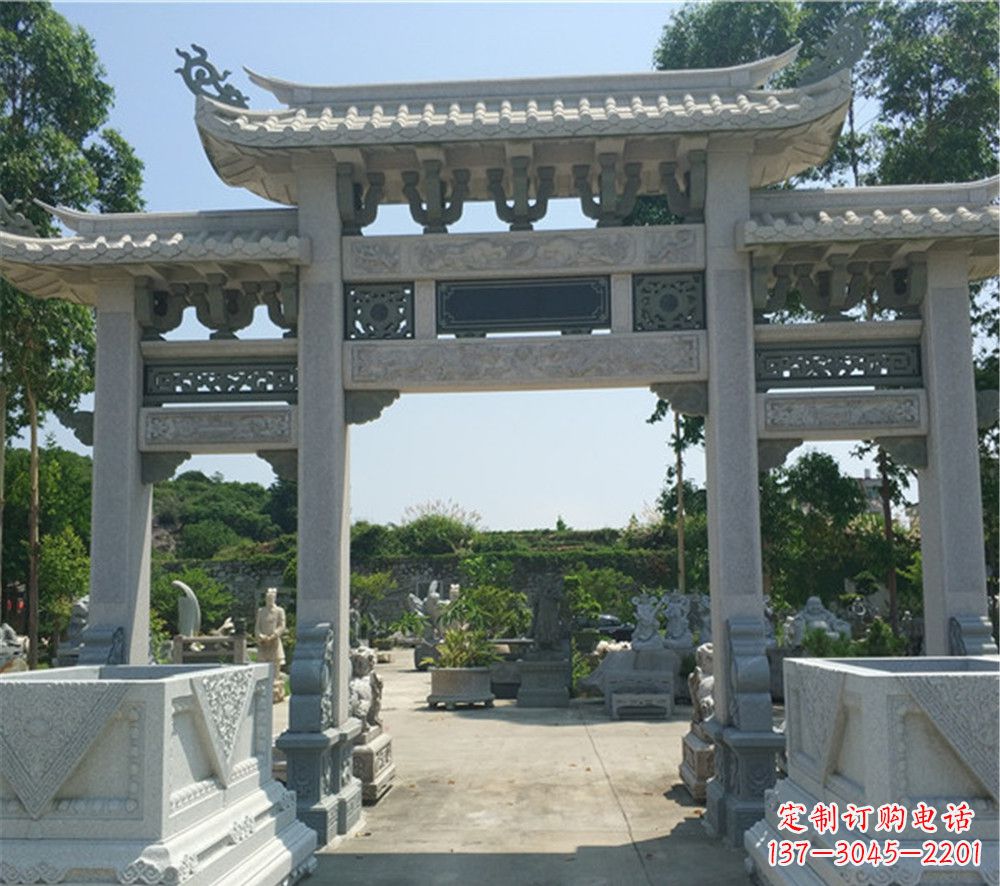 长沙全国厂家特制农村石牌坊雕塑