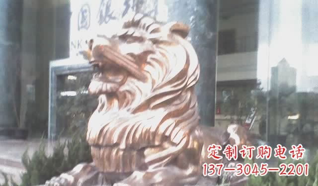长沙中领雕塑：精致狮子铜雕