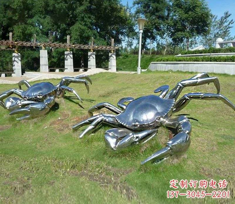长沙精美不锈钢螃蟹雕塑