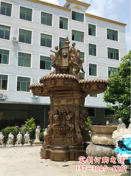 长沙欣赏动态的铜喷泉雕塑