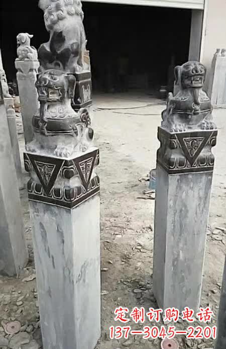 长沙精美的貔貅栓马桩雕塑
