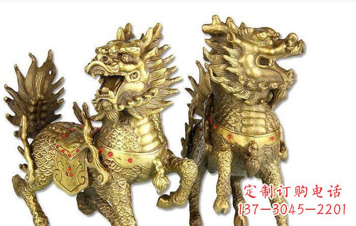 长沙开启财富运势的麒麟招财雕塑