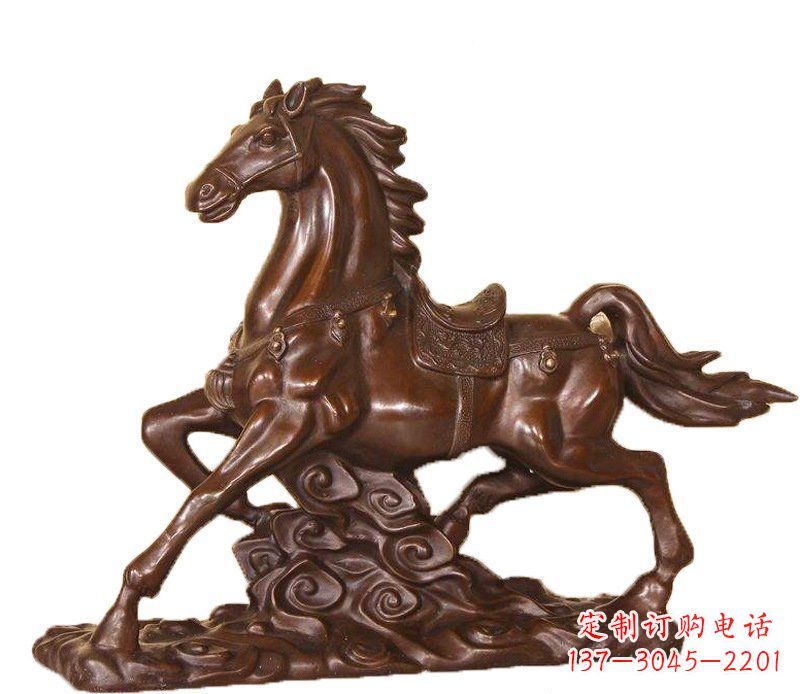 长沙答案中领雕塑：精致马玻璃钢仿铜动物雕塑中…