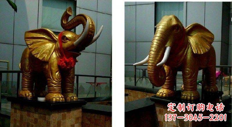 长沙企业大象动物铜雕