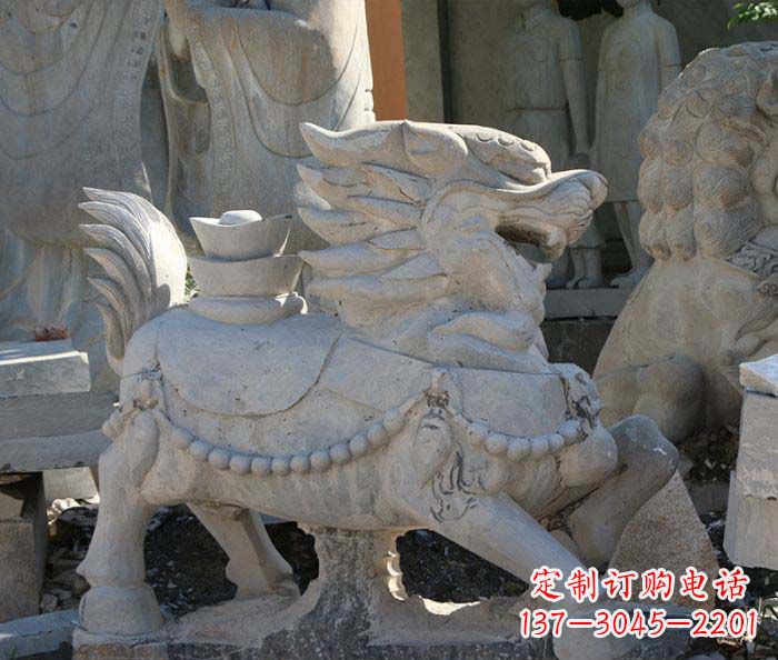 长沙企业景观石雕麒麟 (2)