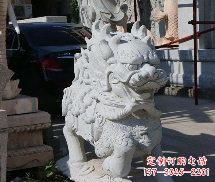 长沙企业景观石雕麒麟