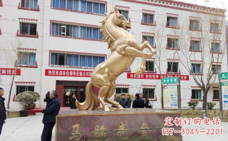 长沙企业立马动物铜雕 (2)