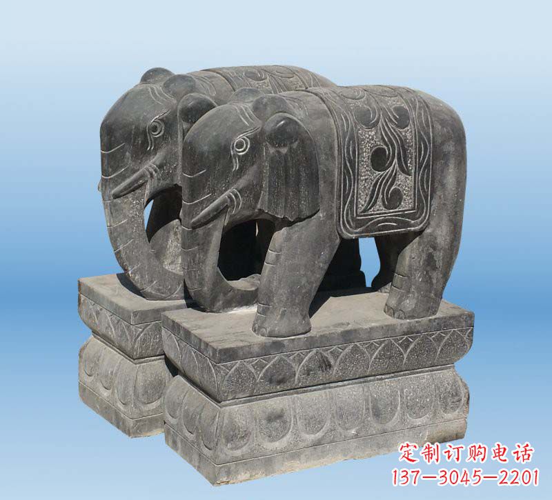 长沙青石仿古石雕大象