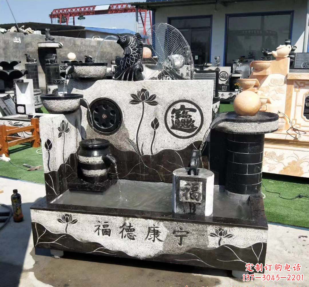 长沙青石水池石雕——美丽水中景观