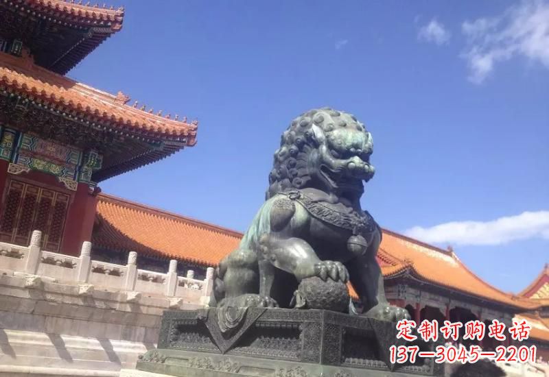 长沙精致青铜狮子雕塑，表达荣耀之美
