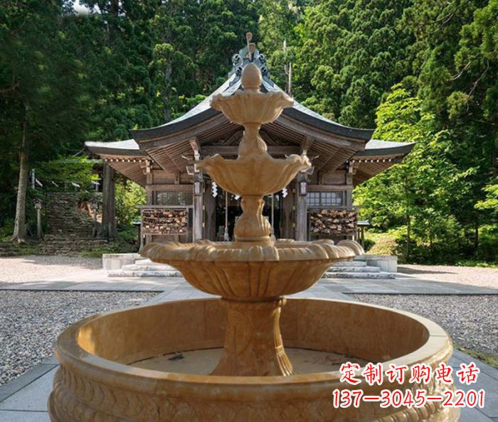 长沙三层喷泉公园石雕