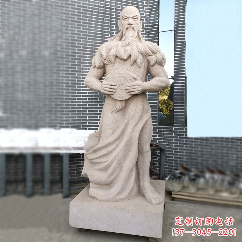 长沙手工雕刻伏羲石雕塑像