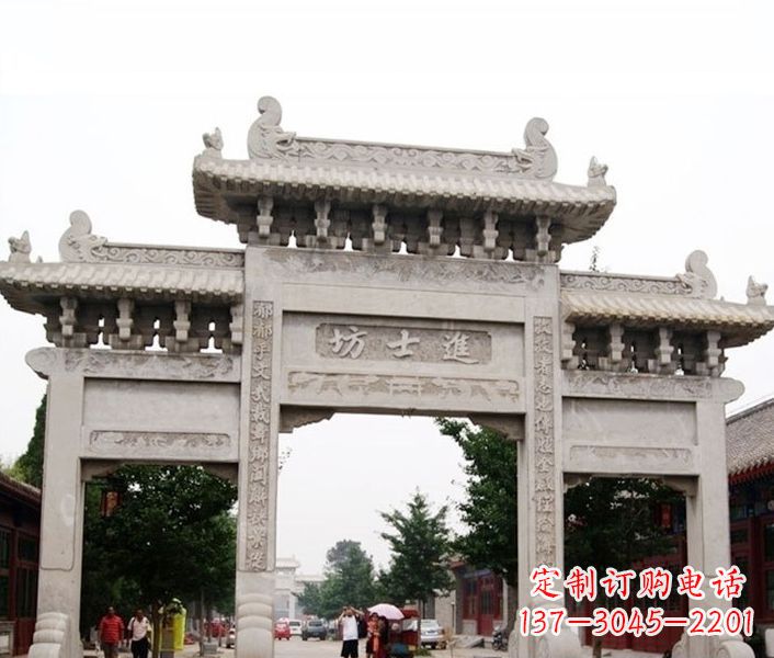 长沙艺术匠心打造的石雕牌坊