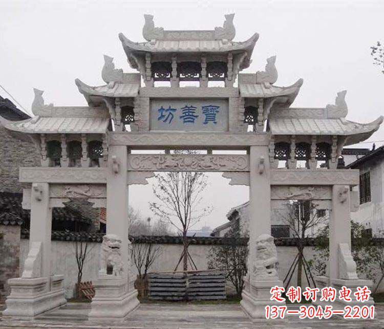 长沙三门石牌坊石雕