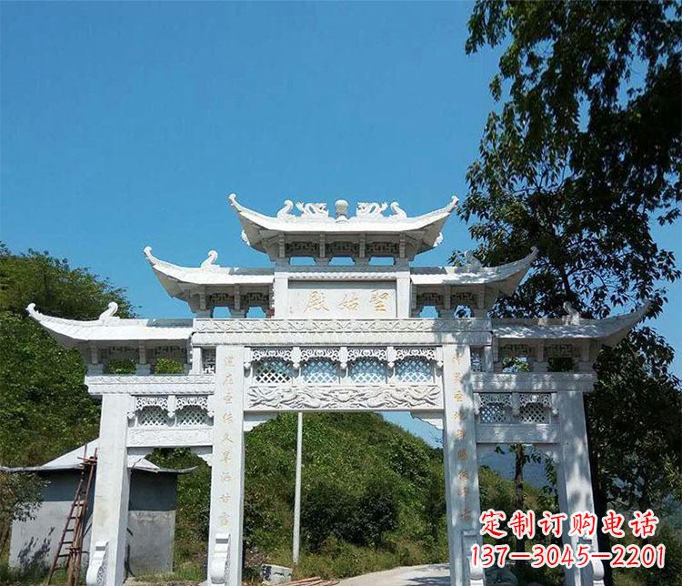 长沙三门五楼牌坊石雕 (2)