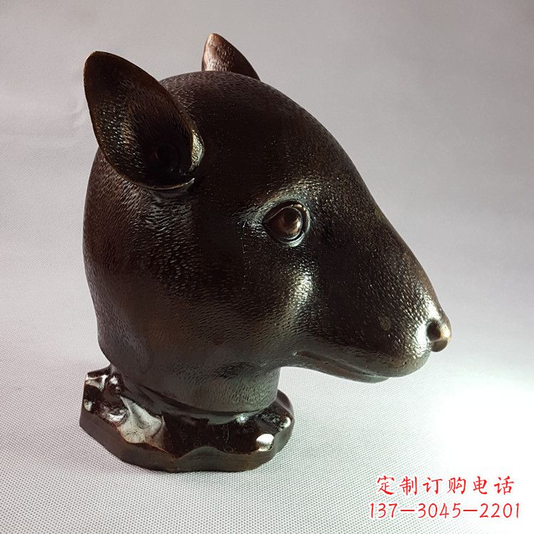 长沙生肖鼠铸铜兽首
